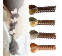 Spiral Hair Ties set，Phone Cord Elastic Hair Bands,No Damage Soft Elastic Spiral Hair Ties,Twisted Hair Wire Pony Hairwire for Everyday Wear Special Occasions (H)