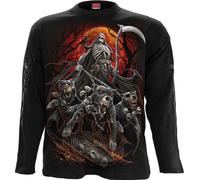 Spiral Harbingers Homme T-Shirt Manches Longues Noir XXL 100% Coton Regular/Coupe Standard