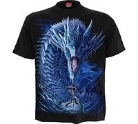 Spiral Ice Dragon Homme T-Shirt Manches Courtes Noir L 100% Coton Regular/Coupe Standard