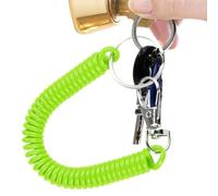 Spiral Keyring - 17 cm, Nickel Clip, High-Elastique Design | Retractable Coiled Lanyard, Anti-Loss Key Holder For Bags, Tools, Phones, Outdoor Gears, Office Use