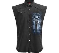 Spiral Chemise Homme Grim Rocker M602 sans manches délavée Noir M