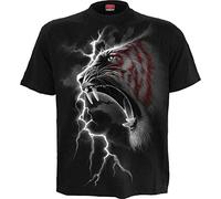 Spiral Mark of The Tiger Homme T-Shirt Manches Courtes Noir S 100% Coton Regular/Coupe Standard