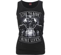 Spiral Nine Lives Femme Top Noir M 100% Coton Large