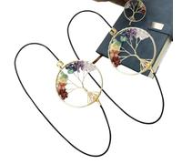 Spiral Notebook Bookmark - 2-Pieces Elastic Bookmark | Page Holders For Reading With Crystals | Vintage Tree Design Page Holder For Purse Planner Bookworms Notebook Review Journ Date Goals