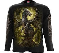 Spiral Oak Dragon Homme T-Shirt Manches Longues Noir L 100% Coton Regular/Coupe Standard