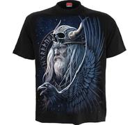 Spiral Odin's Warrior Homme T-Shirt Manches Courtes Noir XXL 100% Coton Regular/Coupe Standard