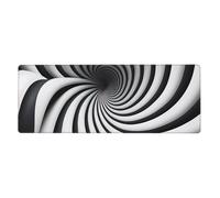 Spiral Optical Illusion GIF Tapis de souris 30 x 80 cm Base antidérapante pour clavier, souris et ordinateur portable RVB, convient pour les jeux et le bureau.