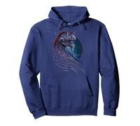 Spiral Original Dragon Borne Tribal Dragon Sweat à Capuche, Unisexe pour Adultes, Bleu Marine, XL