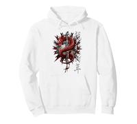 Spiral Original - Dragon Oriental - Dragon Gothique Sweat à Capuche, Unisexe pour Adultes, Blanc, XXL