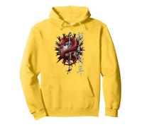 Spiral Original - Dragon Oriental - Dragon Gothique Sweat à Capuche, Unisexe pour Adultes, Citron, M