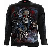 Spiral PC Gamer Homme T-Shirt Manches Longues Noir XXL 100% Coton Regular/Coupe Standard