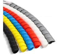 Spiral Protector,Cord Cover Protecteur de spirale 1 mètre de boîtier de câble, manchons de câble, bandes d'emballage en spirale, tuyau d'enroulement ignifuge coloré, bandes en spirale enveloppent le c