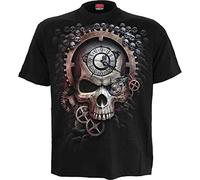 Spiral Reaper Time Homme T-Shirt Manches Courtes Noir 3XL 100% Coton Regular/Coupe Standard