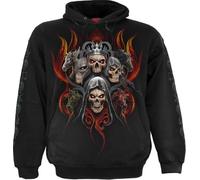 Spiral Revelation Homme Sweat-Shirt à Capuche Noir 100% Coton Regular/Coupe Standard