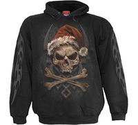 Spiral Rock Santa Homme Sweat-Shirt à Capuche Noir M 100% Coton Regular/Coupe Standard