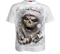 Spiral Rock Santa Homme T-Shirt Manches Courtes Blanc XXL 100% Coton Regular/Coupe Standard
