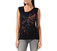 Spiral Rose Brûlée Femme Top Noir M 95% Viscose, 5% Élasthanne Regular/Coupe Standard