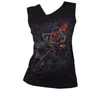 Spiral Rose Brûlée Femme Top Noir M 95% Viscose, 5% Élasthanne Regular/Coupe Standard
