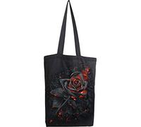 Spiral Rose Brûlée Unisexe Sac en Tissu Noir Coton