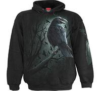 Spiral Shadow Raven Homme Sweat-Shirt à Capuche Noir L 100% Coton Regular/Coupe Standard