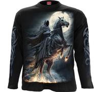 Spiral T-shirt manches longues Shadow Rider Noir 100% coton coupe régulière XXL