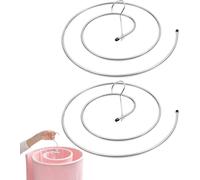 Spiral Shaped Stainless Steel Drying Rack for Bed Sheets, Foldable & 360° Rotation Clothes Drying Rack, Space Saving Laundry Stand Hanger, Hanging Garment Racks for Blankets, Towels (2)