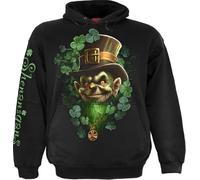 Spiral Shenanigans - Hoodie Homme Sweat-Shirt à Capuche Noir XL 100% Coton Regular/Coupe Standard