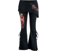 Spiral - Shenlong - 2in1 Boot-Cut Leggings with Micro Slant Skirt XXL Black