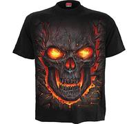 Spiral Skull Lava Homme T-Shirt Manches Courtes Noir M 100% Coton Regular/Coupe Standard