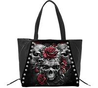 Spiral Skulls N' Roses Unisexe Sac à main noir polychlorure de vinyle Non défini