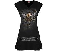 Spiral Steam Punk Ripped Femme Robe Courte Noir