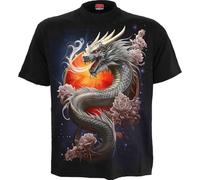 Spiral Sun Dragon Homme T-Shirt Manches Courtes Noir XL 100% Coton Regular/Coupe Standard