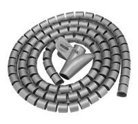 Spiral Wire Winding Tube,15 mm/30 mm,Cable Organizer Coiled Tube Sleeve Spiral Wire Organizer Holder Cord Management for PC and TV (Silver 1.5 m x 16 mm)