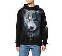 Spiral Wolf Chi Homme Sweat-Shirt à Capuche Noir S 100% Coton Regular/Coupe Standard
