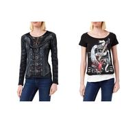 Spiral - Women - GOTHESS WRAP - All Over Baggy Top Black - XX-Large & Women - Ro