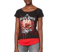 Five Finger Death Punch Top Spiral Assassin 2 in 1 Femme Noir Noir G