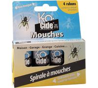 Spirale à Mouche 4 Rubans - Rubans Collants Anti-Mouches - Colle Extra Collante - 4 Rubans