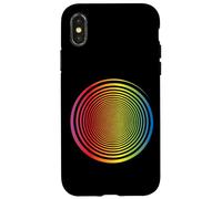 Spirale Arc-en-Ciel Auto-hypnose Illusion d'optique Arc-en-Ciel Coque pour iPhone X/XS