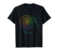 Spirale arc-en-ciel kiwi fractale T-Shirt