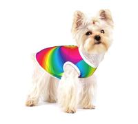 Spirale colorée Arc-en-Ciel,T-Shirt sans Manches en Coton pour Animaux de Compagnie, Gilet Respirant, Extensible et Doux,S