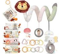 Spirale D'Activité Bébé - Poussette Bebe Jouet Fille Garcon, Livre Naissance Tissu Bébé, Jouet Sensoriel Bebe, Montessori Jeux Eveil Cadeau Naissance 0 3 6 9 12 Mois
