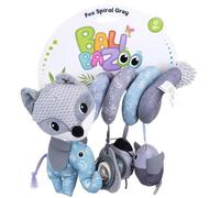 Spirale d'activité colorée Balibazoo - Renard gris pour les tout-petits Des jouets stimulants à explorer, qui développent les sens et les aptitudes de votre bébé