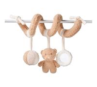 Nattou Spirale en Polyester, Ours, avec hochet, Miroir et Autres activités, env. 20 cm, Teddy, Blanc/Brun Clair