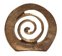 Spirale de coquillage doré en bronze massif véritable 9 cm - Cadeau spirituel pour Noël, anniversaire - Pour homme et femme comme objet de décoration