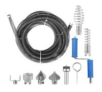 Spirale de nettoyage de canalisations 5 m Ø 12 mm - En spirale - Avec adaptateurs électriques et manuels - Déboucheur de canalisations