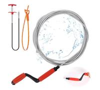 Spirale de nettoyage de canalisations, 5 m, déboucheur de canalisation, spirale de vidange avec pince à cheveux et crochet de nettoyage pour tuyaux de cuisine