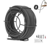 Spirale de nettoyage de tuyaux Ø 16 mm, 20 m de long, spirale avec support de rangement, déboucheur de canalisations en spirale pour appareil de nettoyage de tuyaux, machine de nettoyage de tuyaux