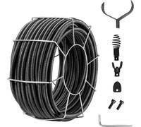 Spirale de nettoyage de tuyaux - 30 m x 19 mm - acier - 4 lames - 100 à 200 mm - noyau interne - évier, siphon de sol, toilettes