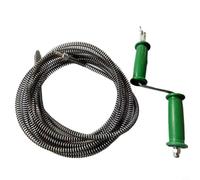 Spirale de nettoyage de tuyaux avec manivelle 5 m Flexible Déboucheur de canalisation pour toilettes évier cuisine Design à ressort robuste pour éliminer efficacement les bouchons dans les tuyaux