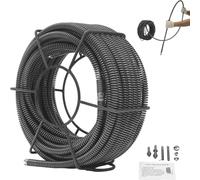 Spirale de nettoyage de tuyaux de 20 m, Ø 16 mm avec support de rangement, spirales de nettoyage de canalisations pour appareil de nettoyage de tuyaux, déboucheur de canalisations